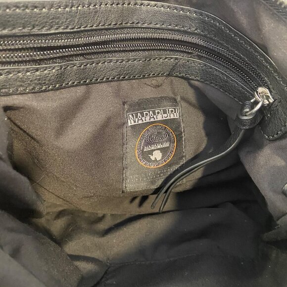 Napapijri Black Crossbody Bag With Sequined Front Pocket & Adjustable Strap - Picture 6 of 13